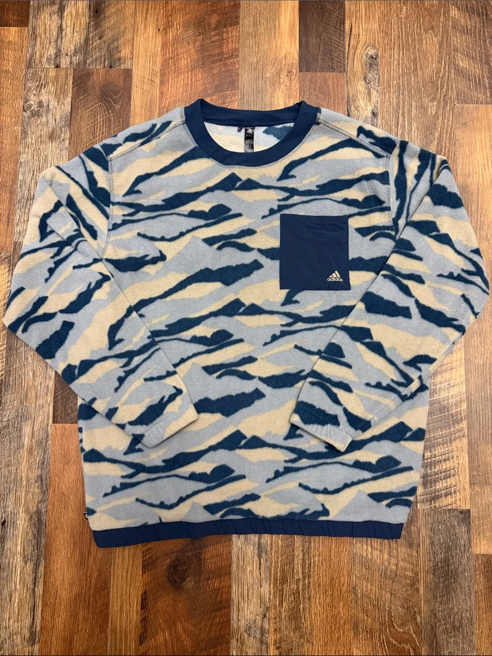 Adidas Golf Texture Print Fleece Crewneck Men’s M Camo HF6525